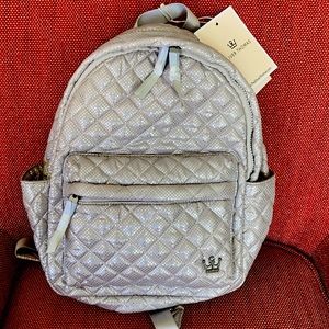 Oliver Thomas Tablet Backpack Met Silver Dot NWT